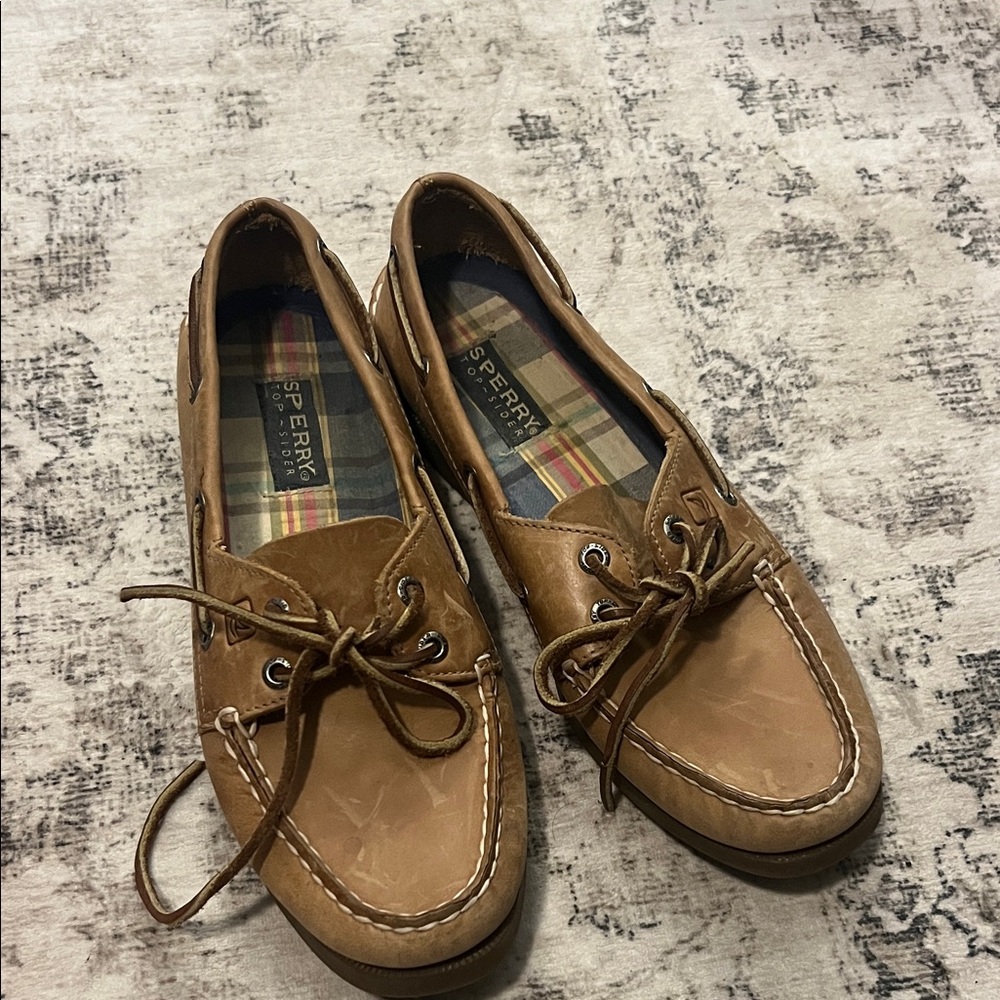 Sperry Brown Leather Boat Shoes